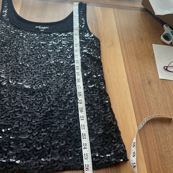 Old Navy Sequence Top. Super cute 
Size L. Stretchy 
Gently Used 
#290A - Picture 5 of 6